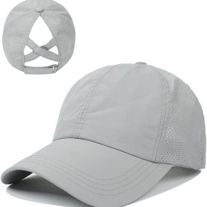 Cross Hat Womens Baseball Cap -Cross Ponytail Hat Baseball Cap