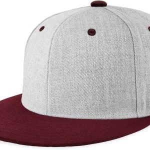 Flat Bill Visor Classic Snapback Hat Blank Adjustable Brim High Top End Trendy Color Style Plain Tone Baseball Cap